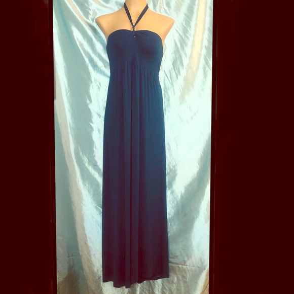 The Limited teal halter maxi dress, L - Picture 1 of 4